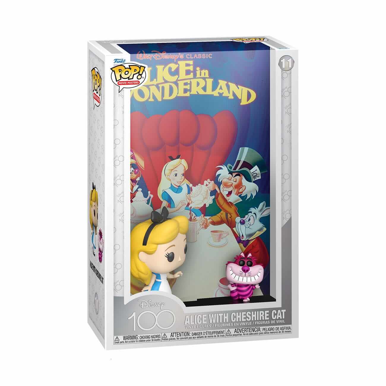 Disney Movie Posters - Alice with Cheshire Cat (11) Funko Pop! Disney 100th Anniversary Alice in Wonderland Figure 9 cm