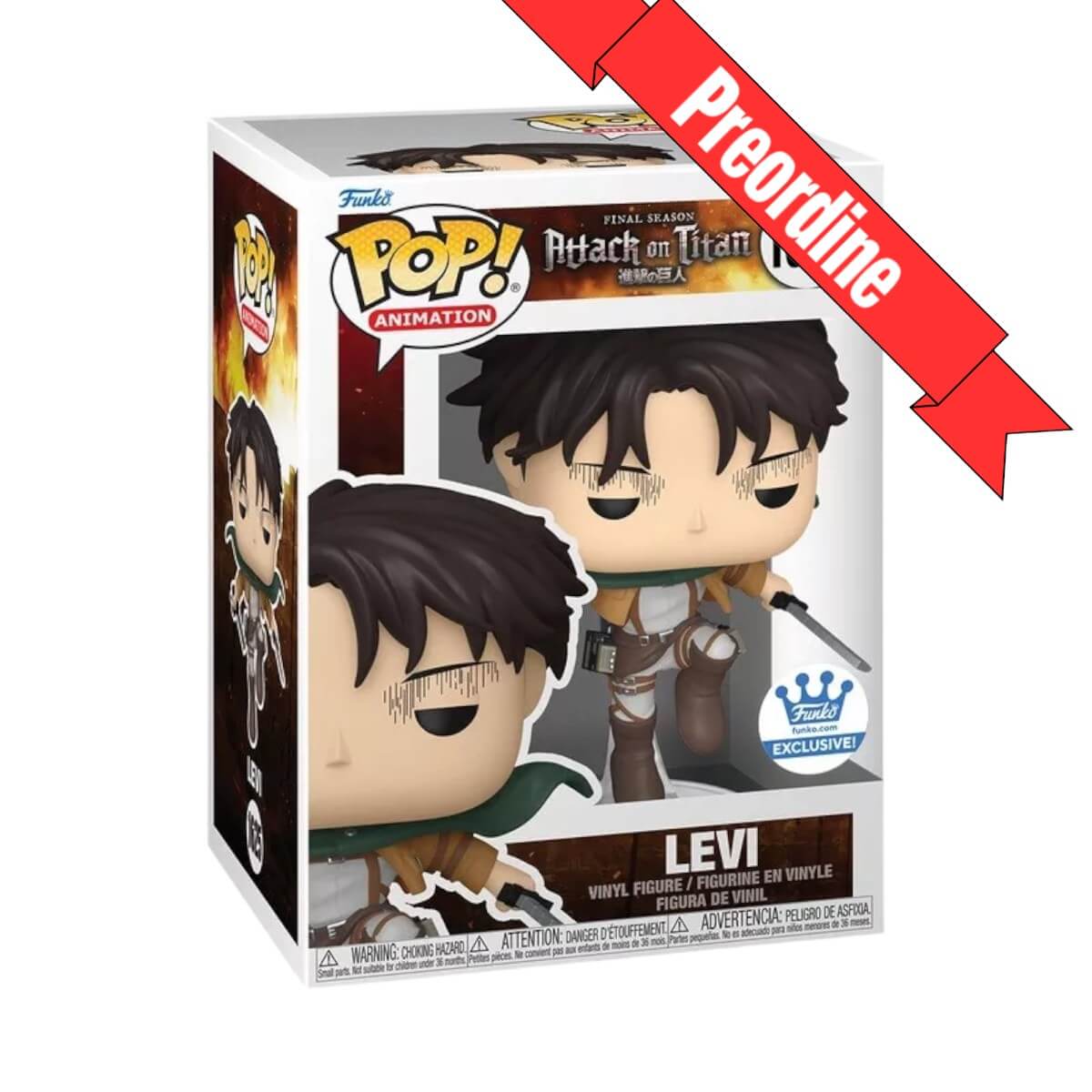 Attack on Titan - Levi Ackerman (Jump) (1625) Exclusive Funko Pop! Animation Anime Vinyl Figure 9 cm