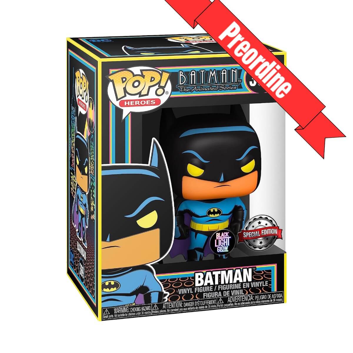 DC Comics - Batman (Blacklight) (369) Special Edition Funko Pop! Heroes Vinyl Figure 9 cm