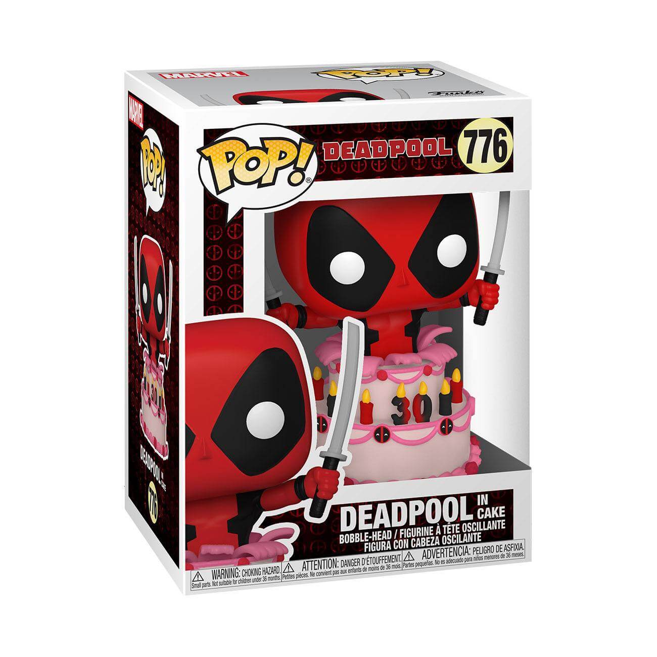 Deadpool 30th Anniversary - Deadpool in Cake (776) Funko Pop! Marvel Birthday Vinyl Figure 9 cm