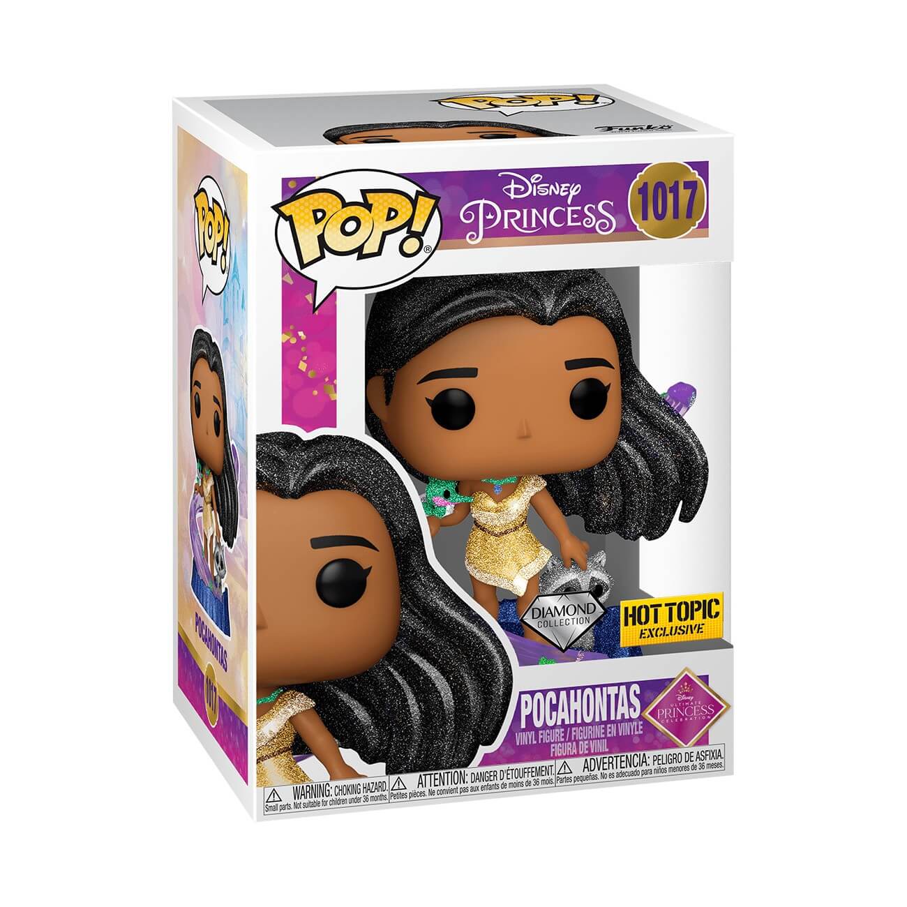Disney Princesses - Pocahontas (DIAMOND GLITTER) (1017) Hot Topic Exclusive Funko Pop! Vinyl Figure DGLT 9 cm