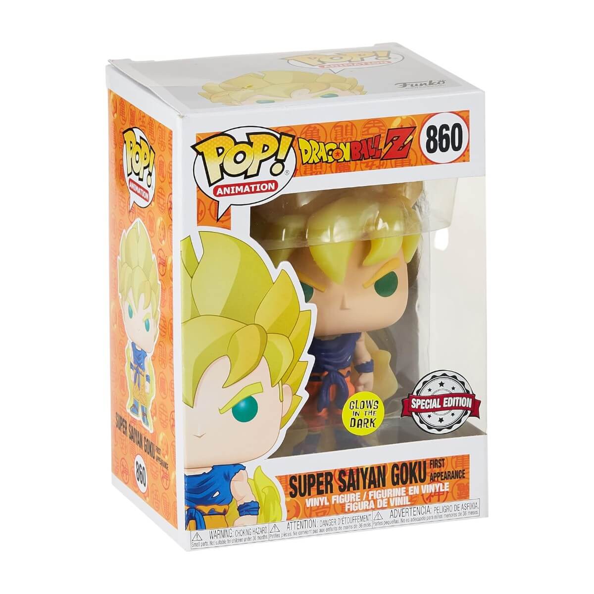 Dragon Ball Z - Super Saiyan Goku First Appearance (GLOW IN THE DARK) (860) Funko Pop! Animation Anime SSJ Vinyl Figure 9 cm