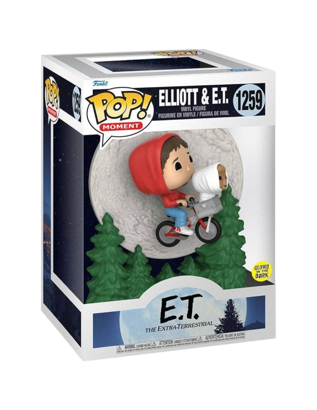 E.T. the Extra-Terrestrial - Elliot & E.T. Flying (GLOW IN THE DARK) (1259) Funko Pop! Moment Vinyl Figure 9 cm