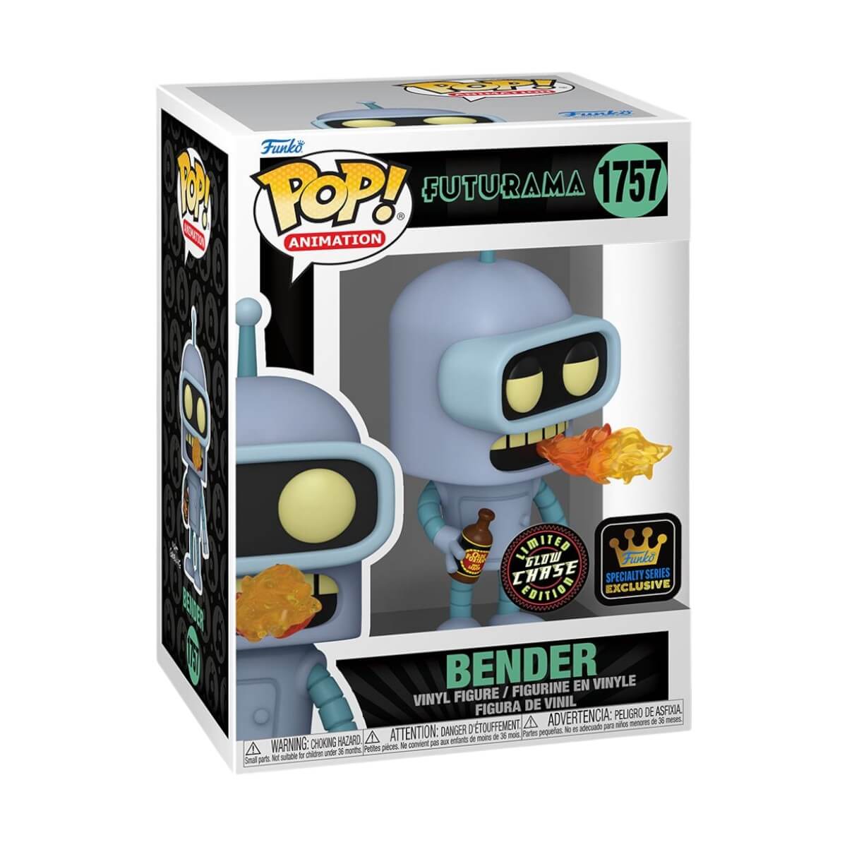 Futurama - Bender GLOW CHASE (Specialty Series Exclusive) (1757) Funko Pop! Animation Vinyl Figure 11 cm