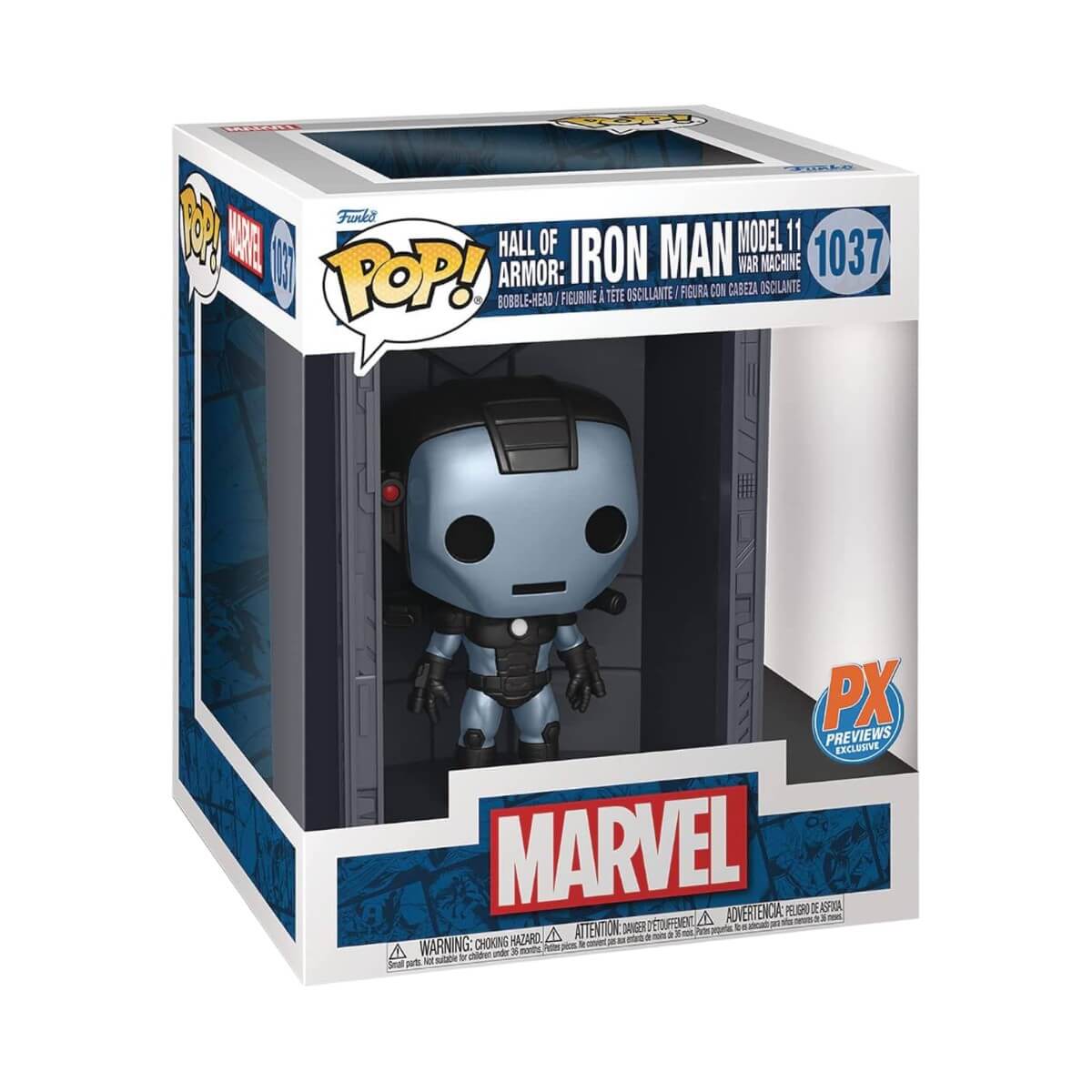 Hall of Armor: Iron Man Model 11 (War Machine) (1037) PX Previews Exclusive Funko Pop! Deluxe Marvel Vinyl Figure 9 cm