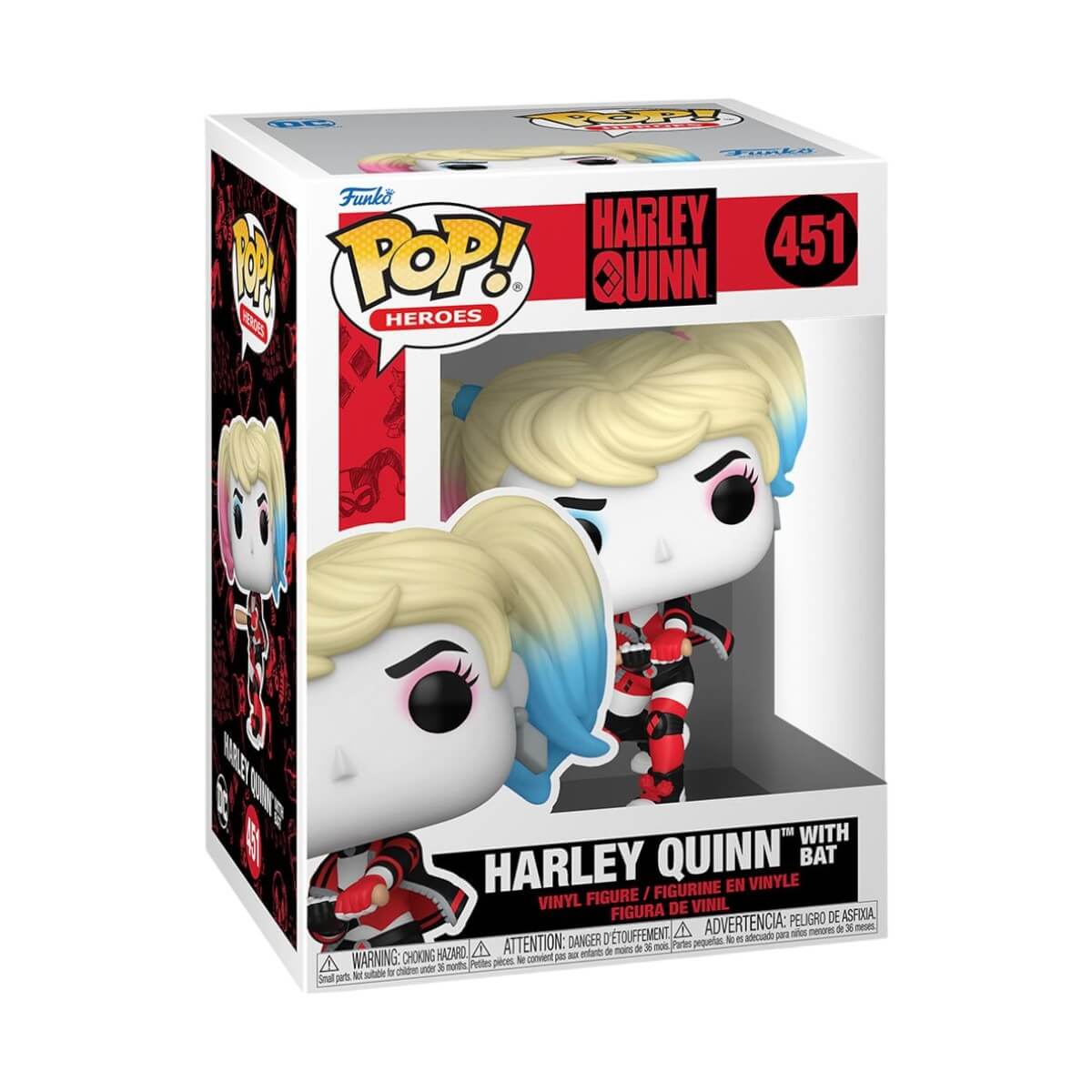 Harley Quinn - Harley Quinn with Bat (451) Funko Pop! Heroes Vinyl Figure 9 cm