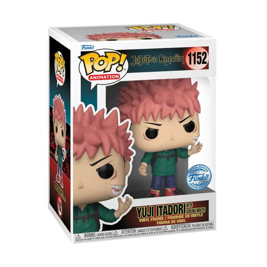 Jujutsu Kaisen - Yuji Itadori with Sukuna Mouth (1152) Funko Pop! Animation Anime Vinyl Figure 9 cm
