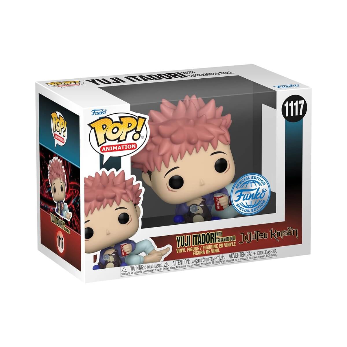 Jujutsu Kaisen - Yuji Itadori with Tsukamoto Doll (1117) Special Edition Funko Pop! Animation Anime Vinyl Figure 9 cm