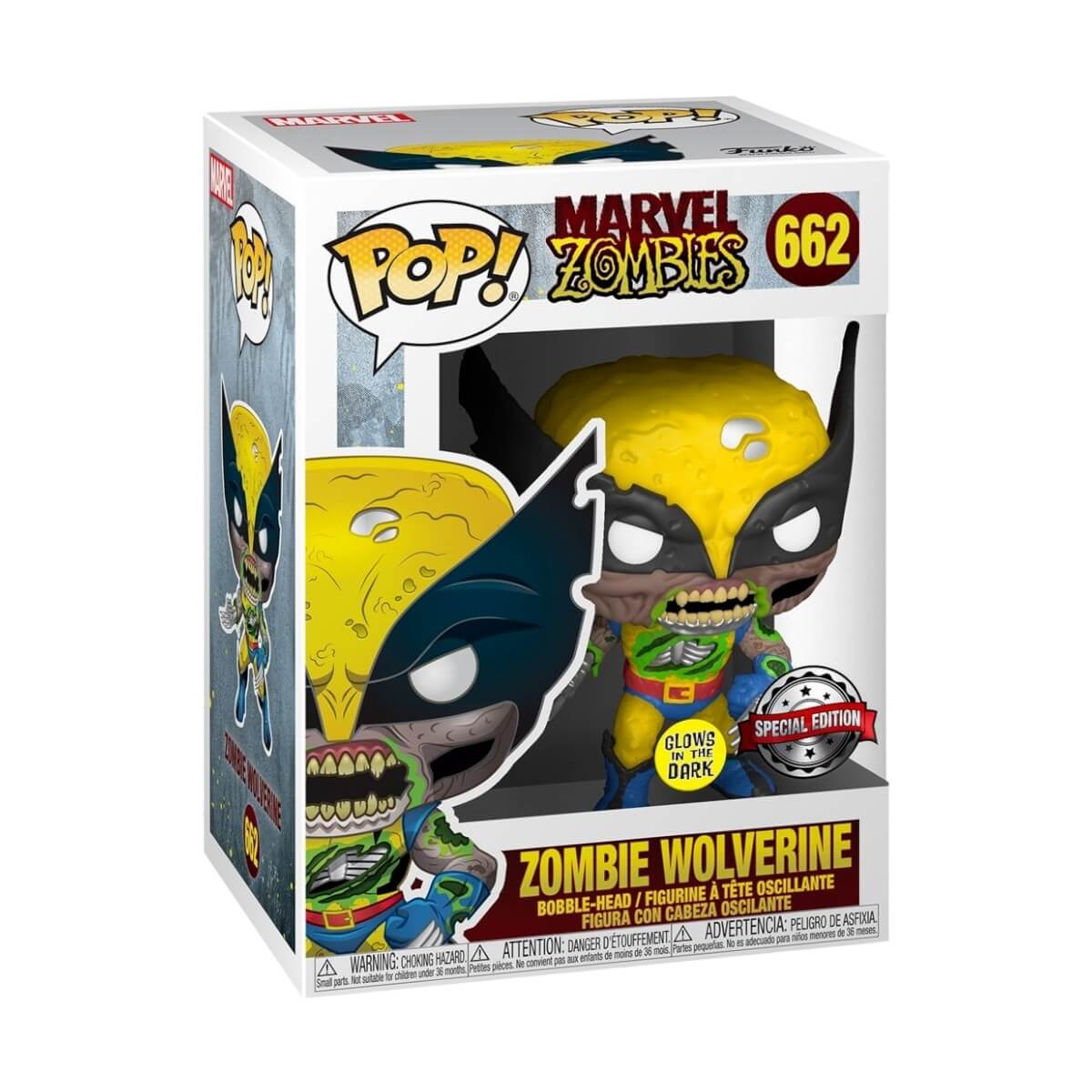 Marvel Zombies - Zombie Wolverine GLOW IN THE DARK (662) Funko Pop! Vinyl Figure 9 cm