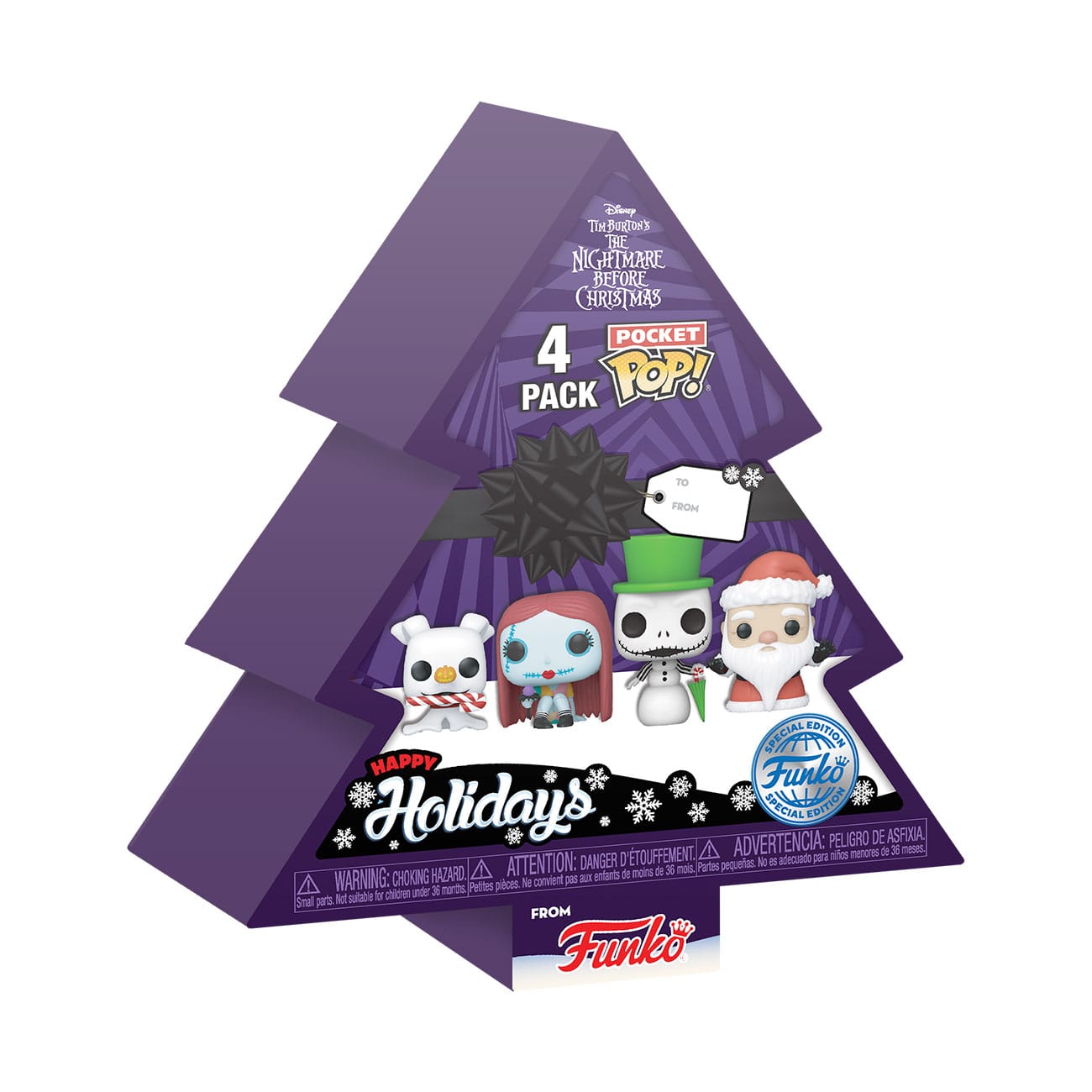 Nightmare before Christmas - Pocket POP! 4-Pack Funko Vinyl Figure Tree Holidays 4 cm