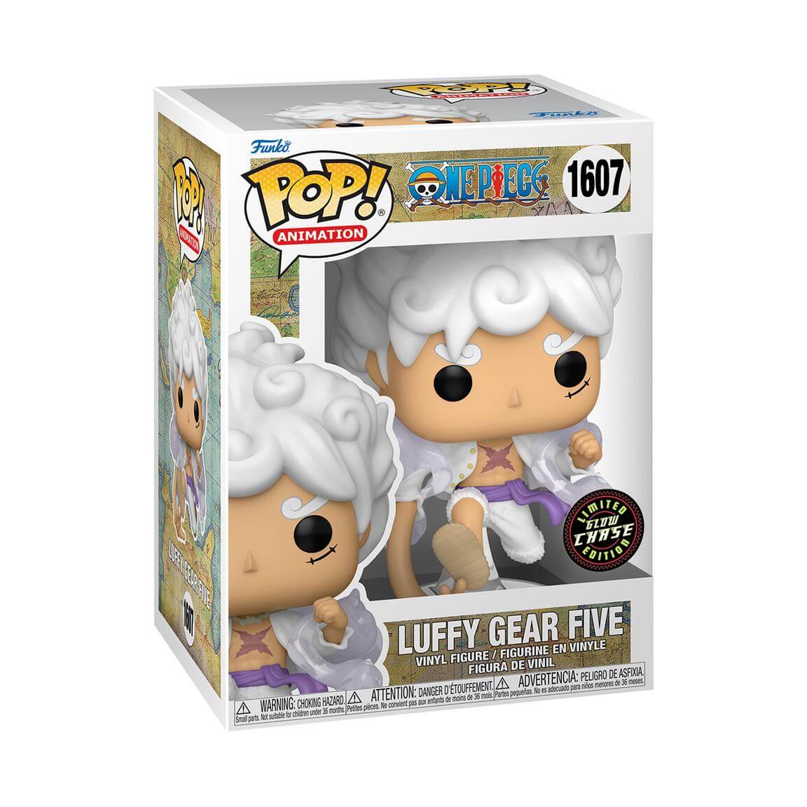 One Piece - Luffy Gear Five GLOW CHASE (1607) Funko Pop! Animation Anime Gear 5 Vinyl Figure 9 cm