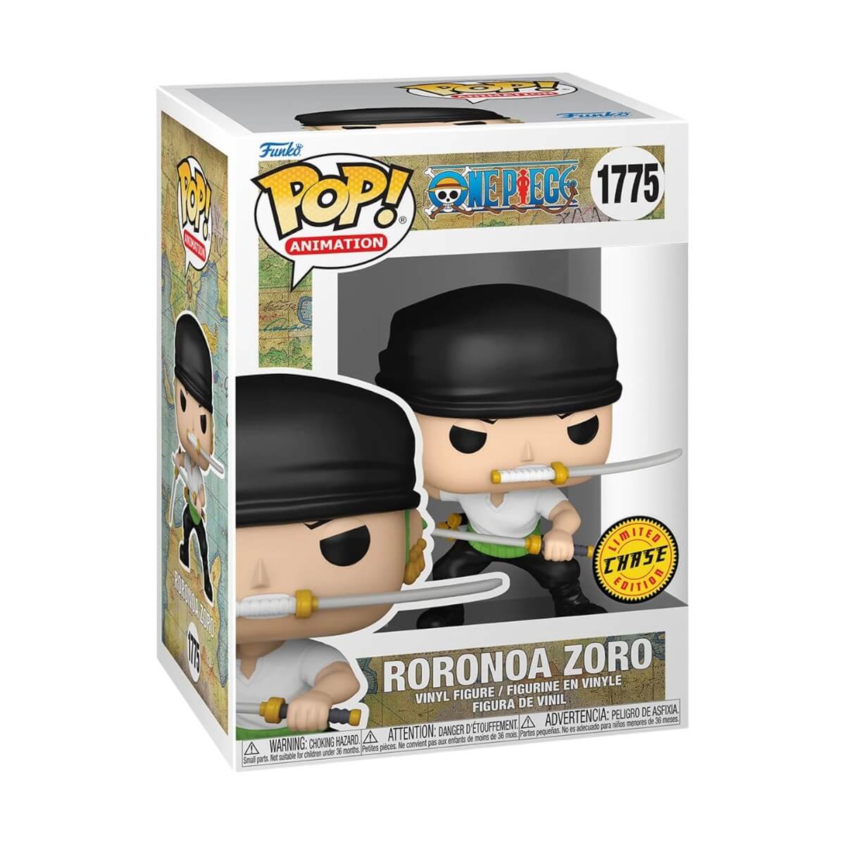 One Piece - Roronoa Zoro (Three Sword Style) CHASE (Refresh) 1775 Funko Pop! Animation Anime Vinyl Figure 9 cm