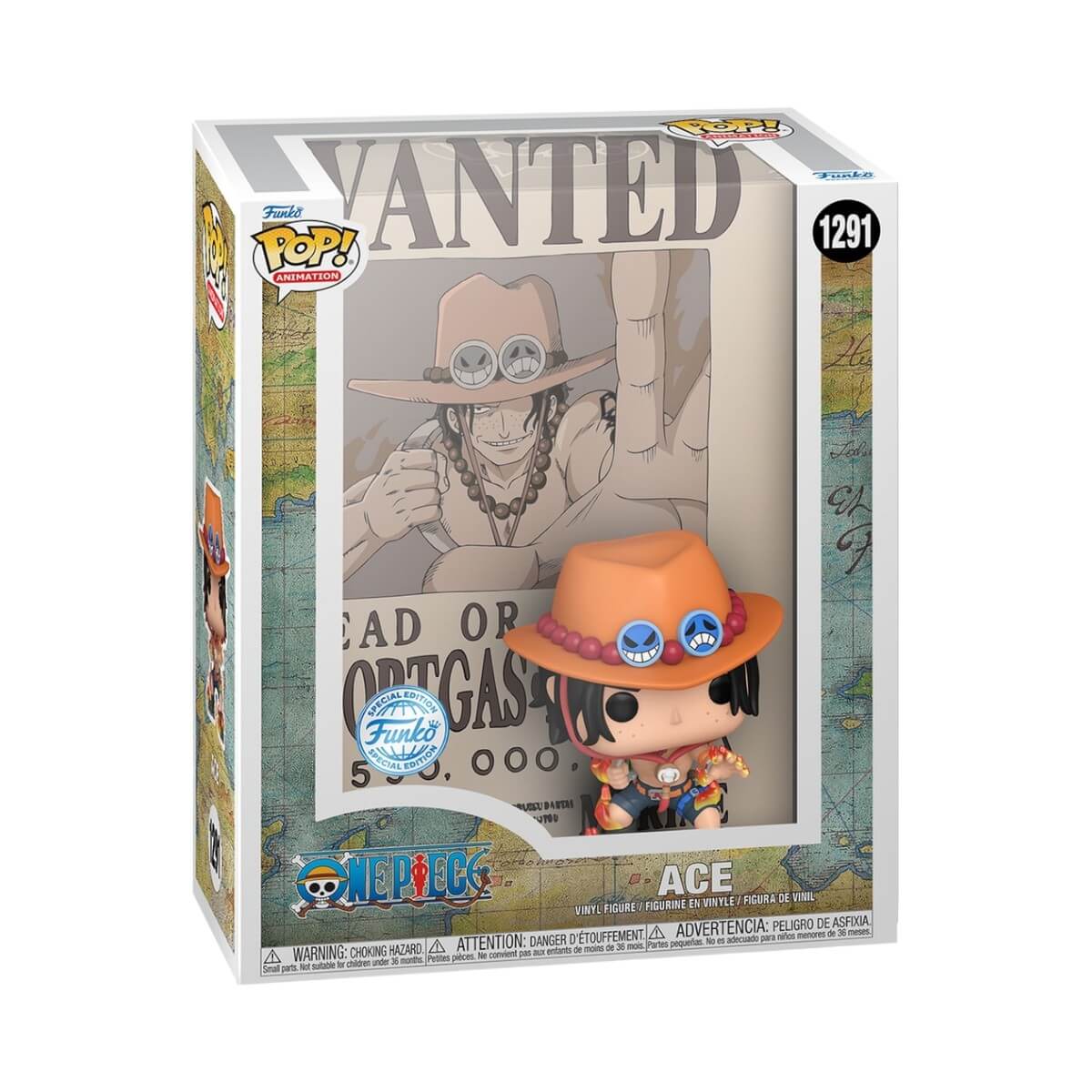 One Piece Posters - Portgas D. Ace (Special Edition) (1291) Funko Pop! Animation Anime Wanted Figure 10 cm