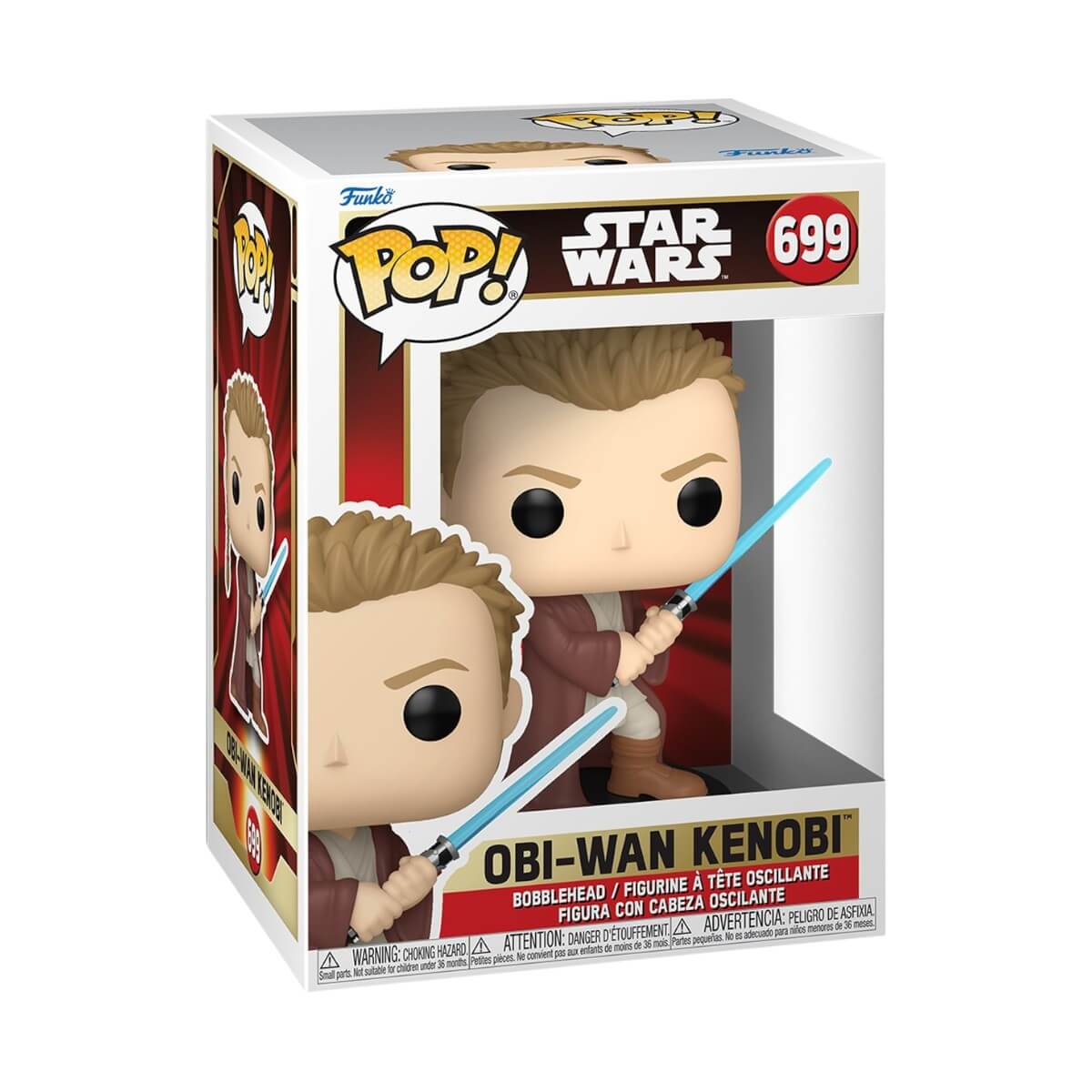 Star Wars: The Phantom Menace - Obi-Wan Kenobi with Light Saber (699) Funko Pop! Vinyl Figure 9 cm