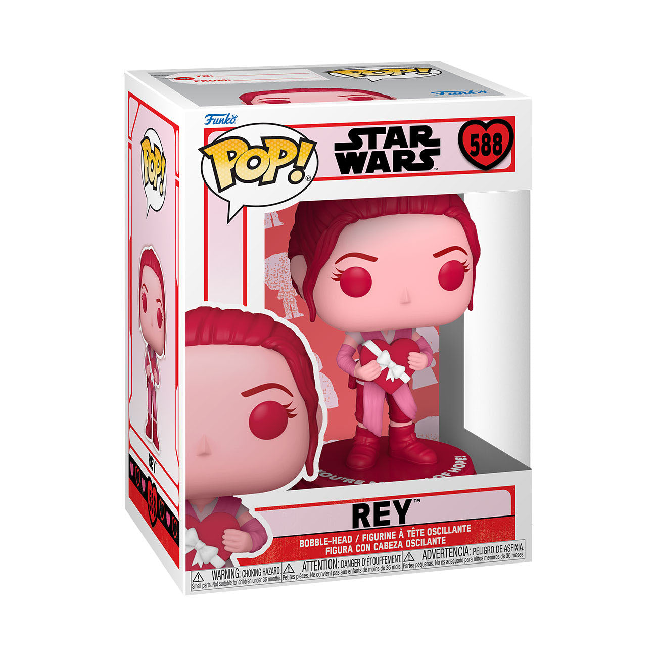 Star Wars Valentines - Rey (588) Funko Pop! Star Wars Vinyl Figure 9 cm