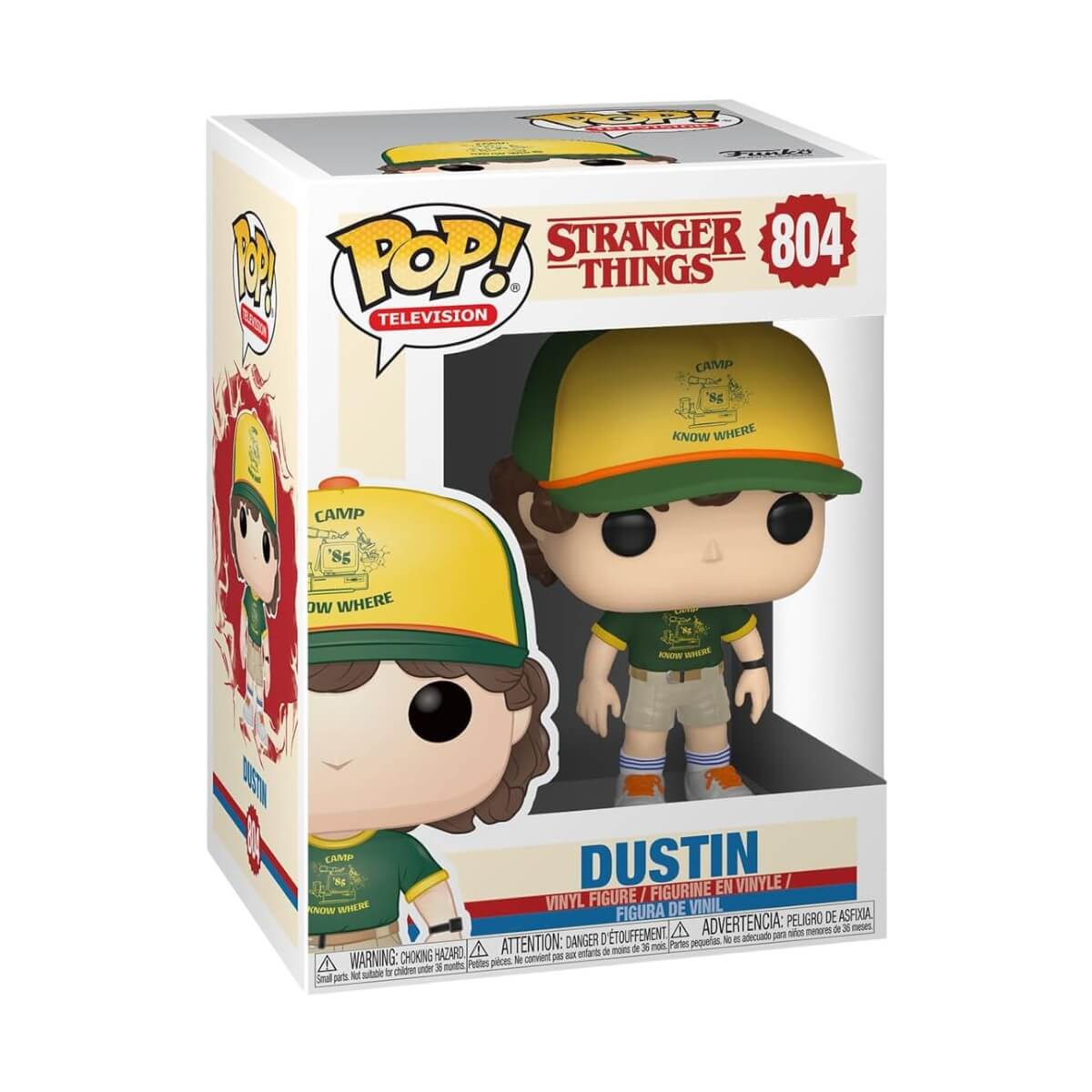 Stranger Things - Dustin Henderson (at Camp) (804) Funko Pop! Television Netflix TV Vinyl Figure 9 cm