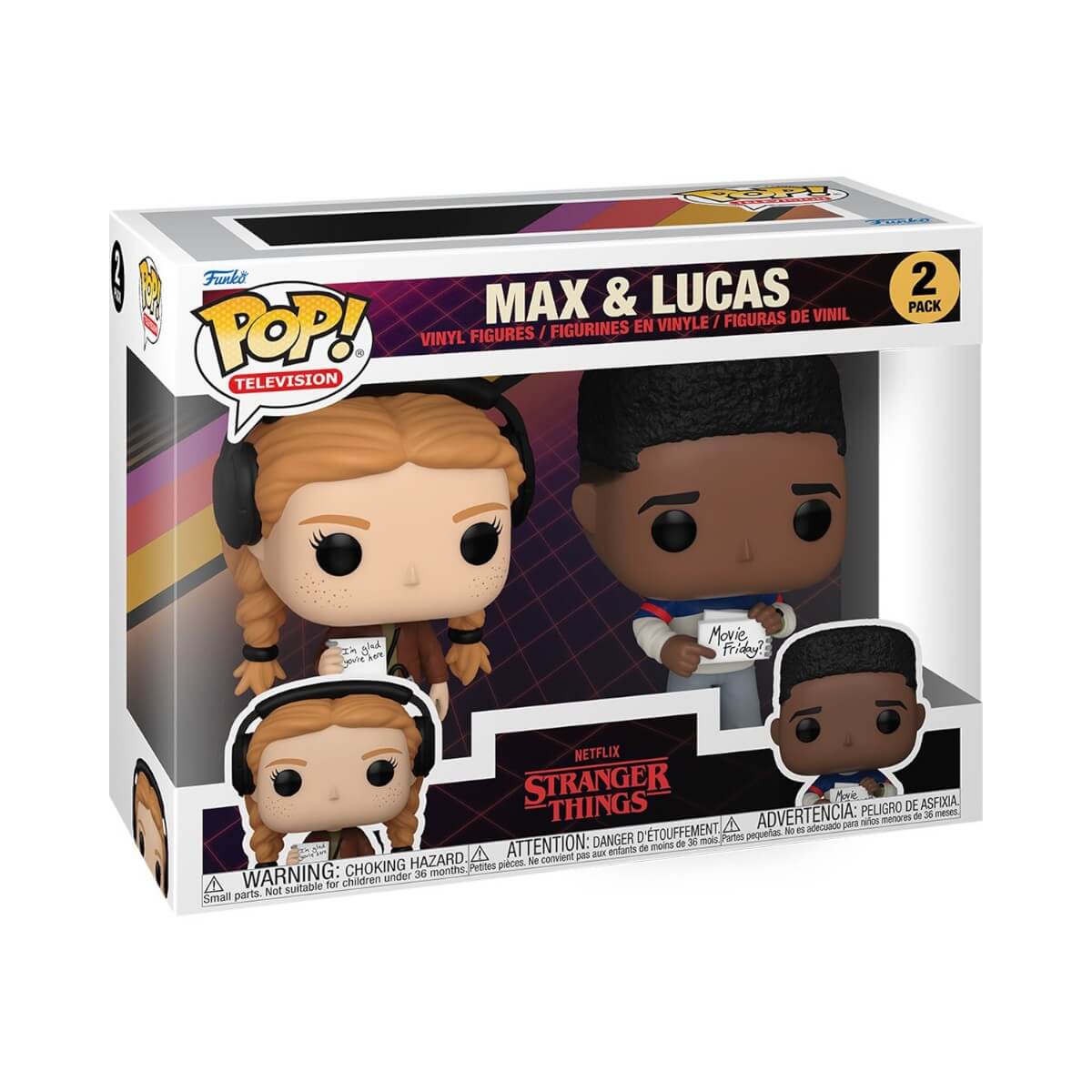 Stranger Things Season 4 - Max Mayfield & Lucas Sinclair - 2-Pack Funko Pop! Television TV Vinyl Figure 10 cm
