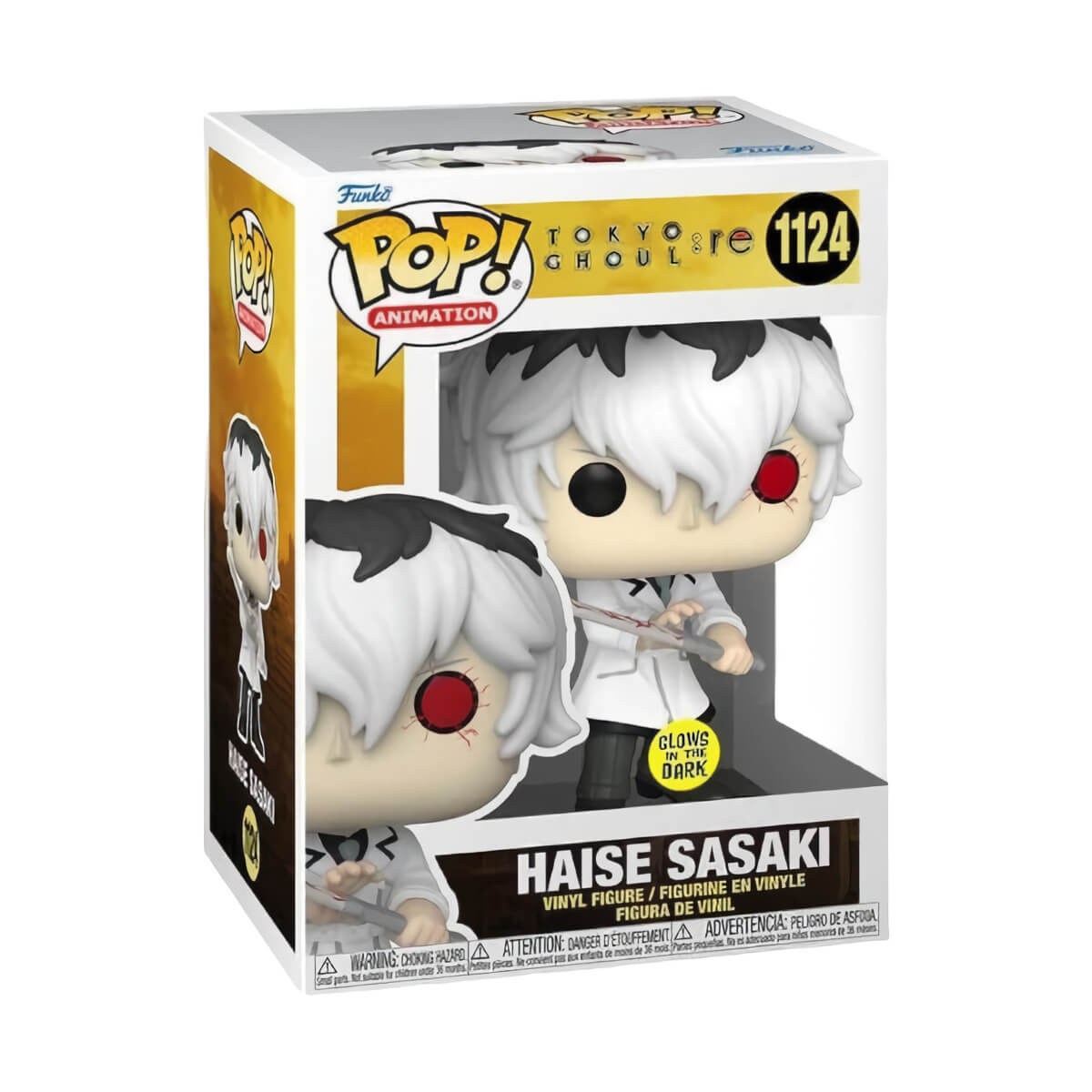 Tokyo Ghoul - Haise Sasaki (GLOW IN THE DARK) (1124) Special Edition Funko Pop! Animation Anime Vinyl Figure 9 cm