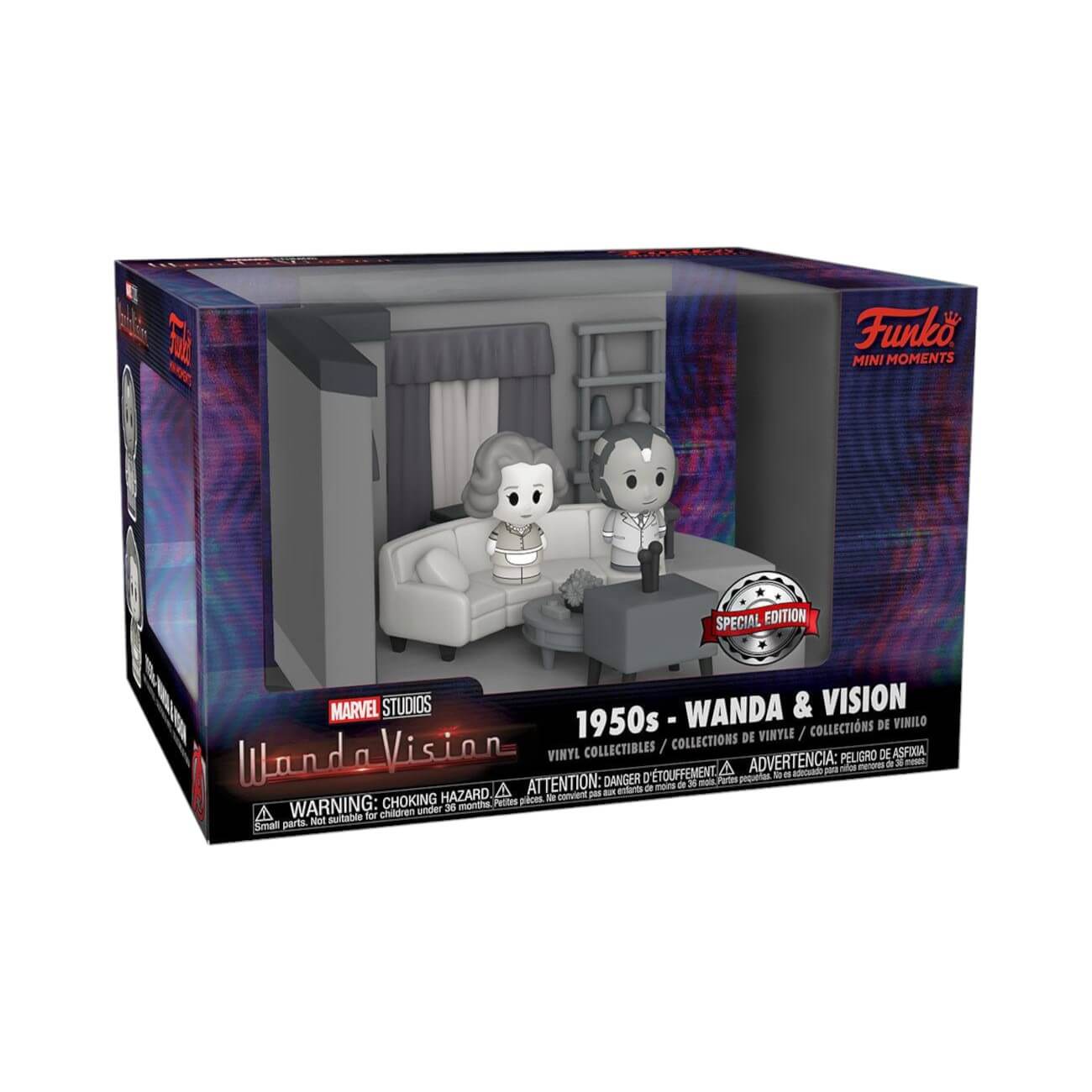 WandaVision Mini Moments - Wanda & Vision Set LR 50's Funko Pop! Vinyl Figure 9 cm