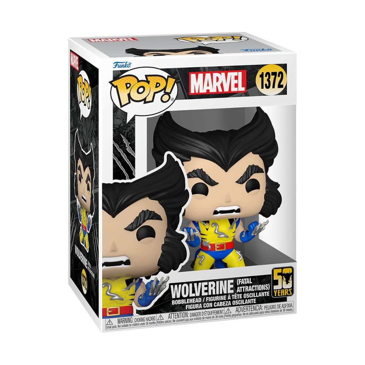Wolverine 50 Years - Wolverine (Fatal Attractions) with Adamantium (1372) Funko Pop! Marvel Vinyl Figure 9 cm