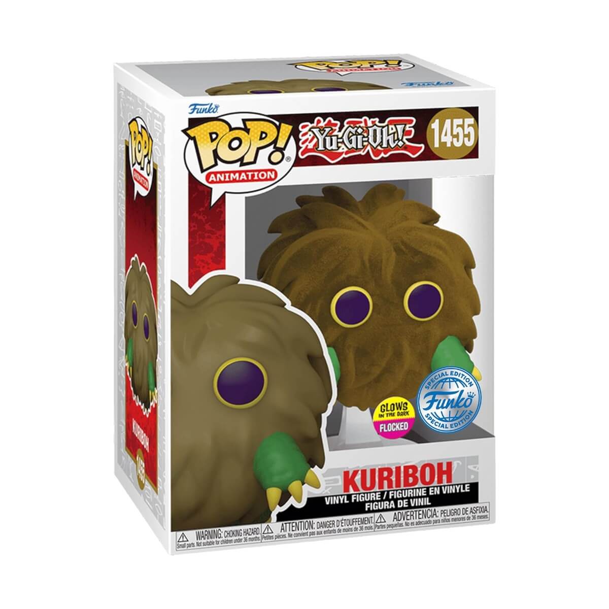Yu-Gi-Oh! - Kuriboh (FLOCKED GLOW IN THE DARK) (1455) Special Edition Funko Pop! Animation Anime Vinyl Figure 9 cm