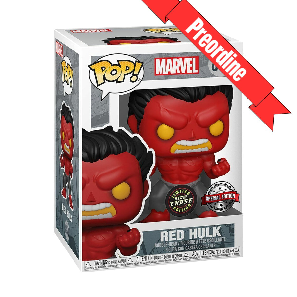Marvel - Red Hulk (GLOW CHASE) (854) Special Edition Funko Pop! Vinyl Figure 9 cm