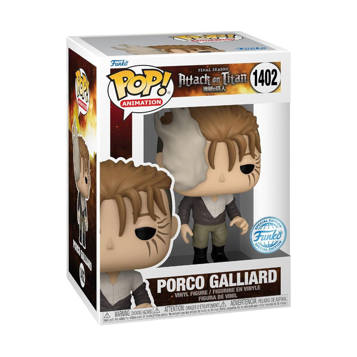 Attack on Titan - Porco Galliard (1402) Special Edition Funko Pop! Animation Anime Porco Vinyl Figure 12 cm