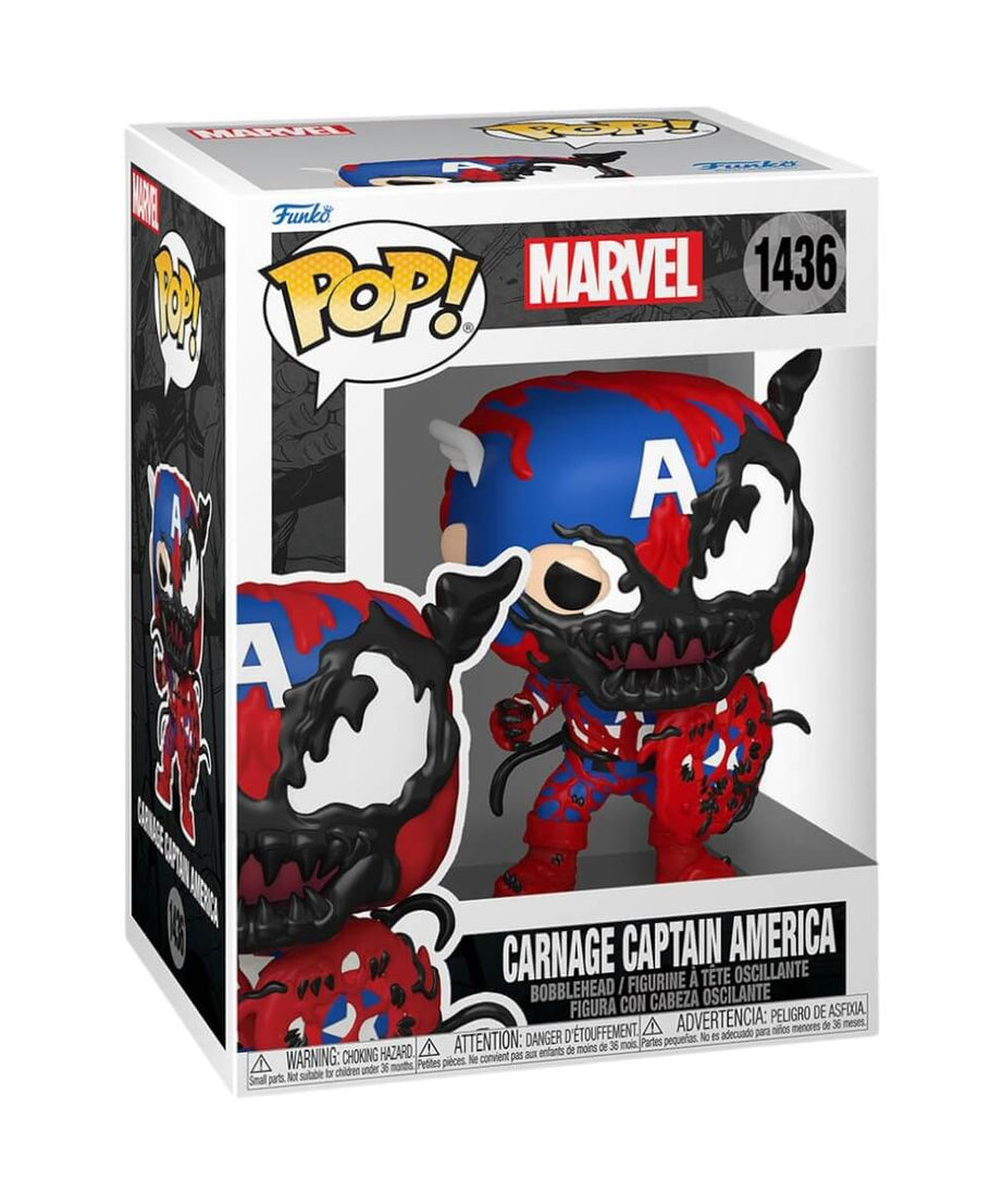 Absolute Carnage - Carnage Captain America (1436) Funko Pop! Marvel Carnageized Vinyl Figure 9 cm