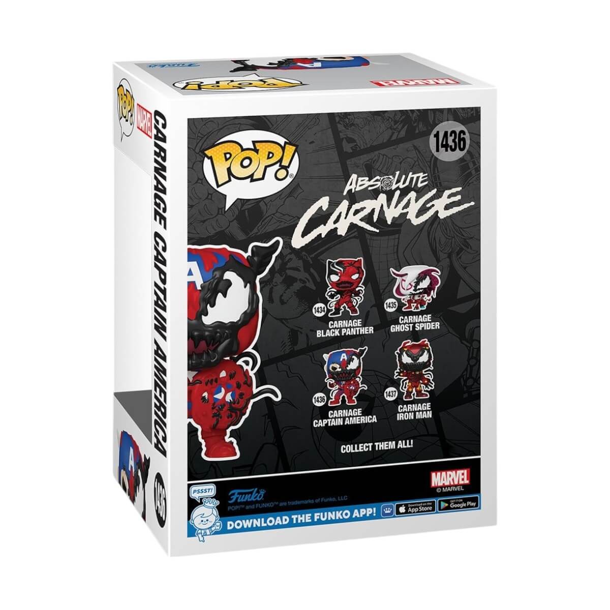 Absolute Carnage - Carnage Captain America (1436) Funko Pop! Marvel Carnageized Vinyl Figure 9 cm