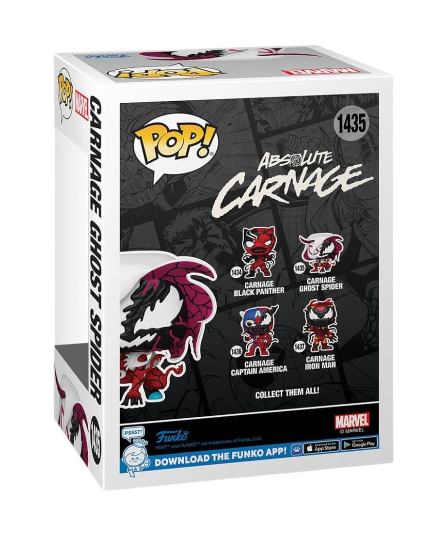 Absolute Carnage - Carnage Ghost Spider (1435) Funko Pop! Marvel Carnageized Vinyl Figure 7 cm