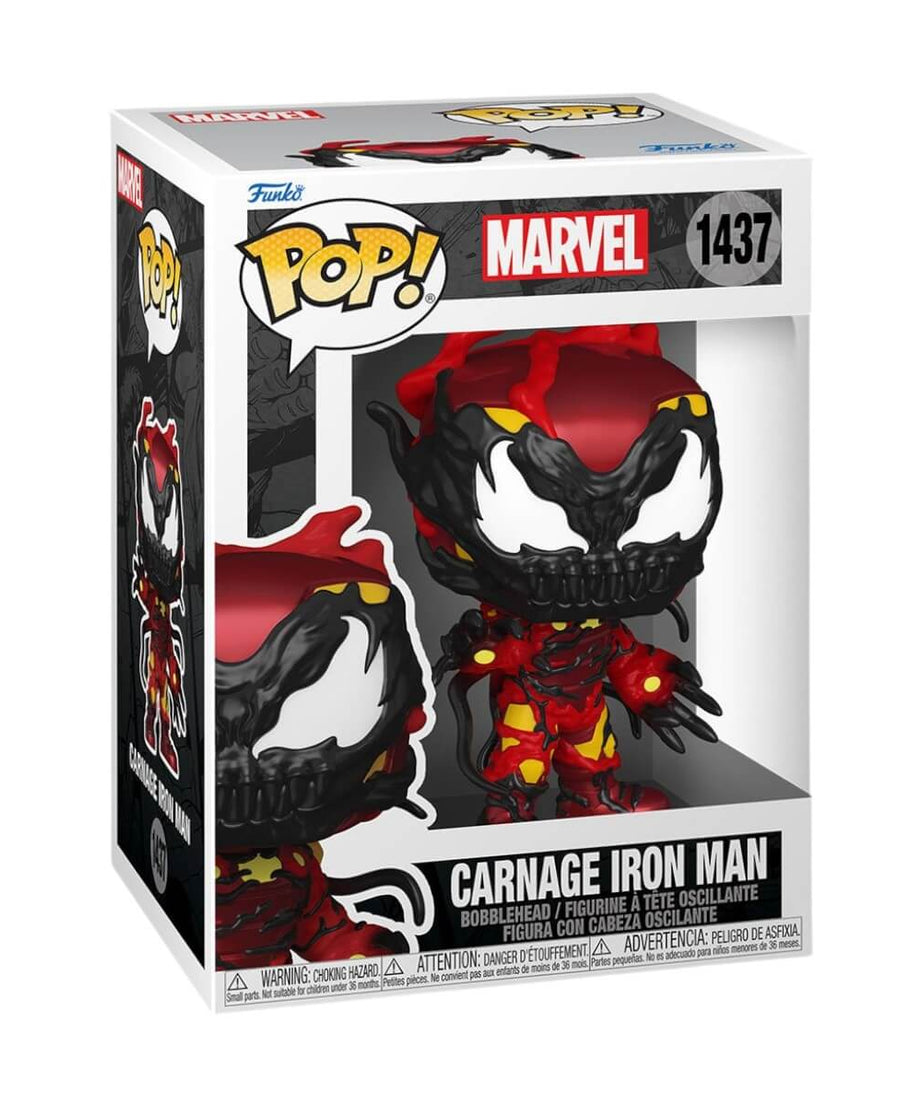 Absolute Carnage - Carnage Iron Man (1437) Funko Pop! Marvel Carnageized Vinyl Figure 10 cm