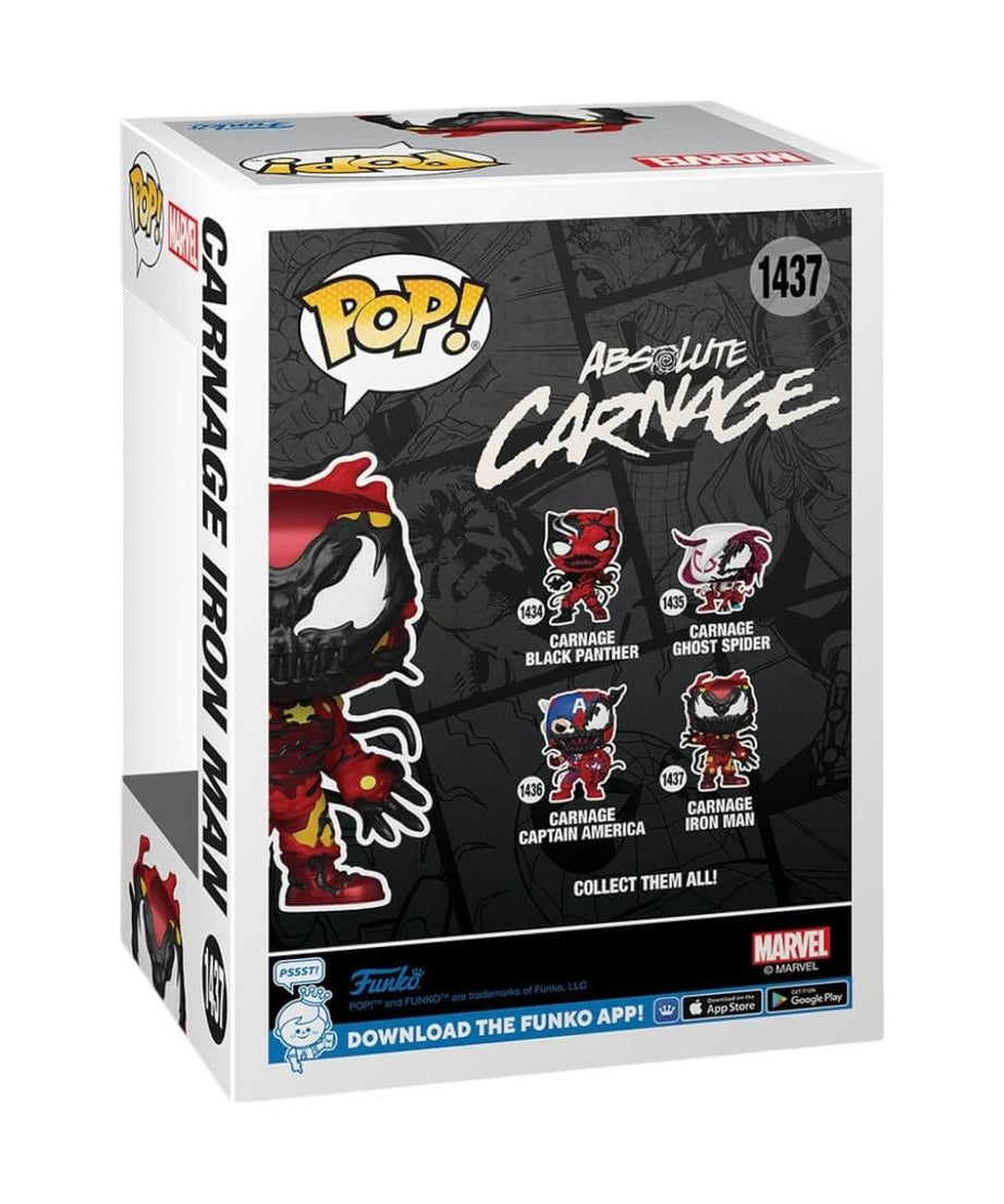 Absolute Carnage - Carnage Iron Man (1437) Funko Pop! Marvel Carnageized Vinyl Figure 10 cm