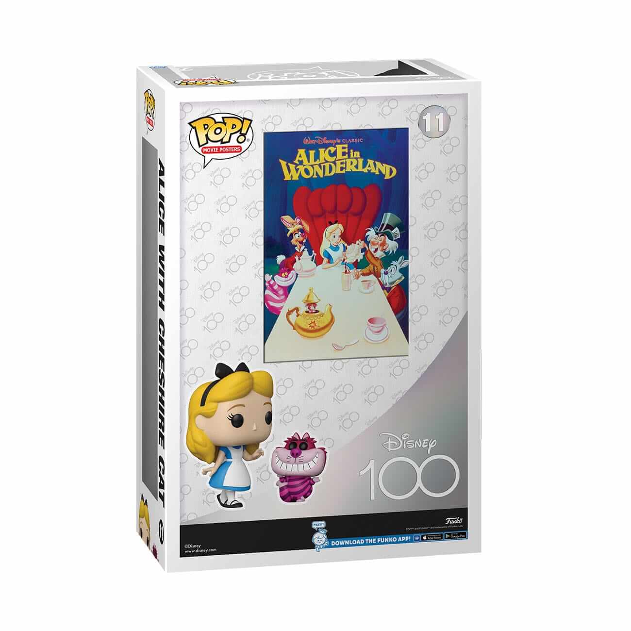 Disney Movie Posters - Alice with Cheshire Cat (11) Funko Pop! Disney 100th Anniversary Alice in Wonderland Figure 9 cm