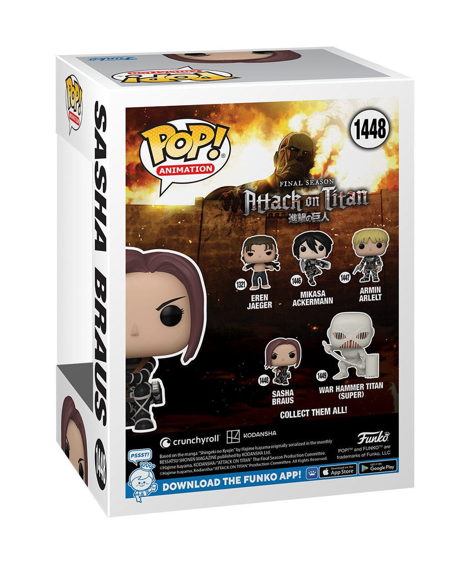 Attack on Titan - Sasha Braus (1448) Funko Pop! Animation Anime Sasha Blouse Vinyl Figure 9 cm