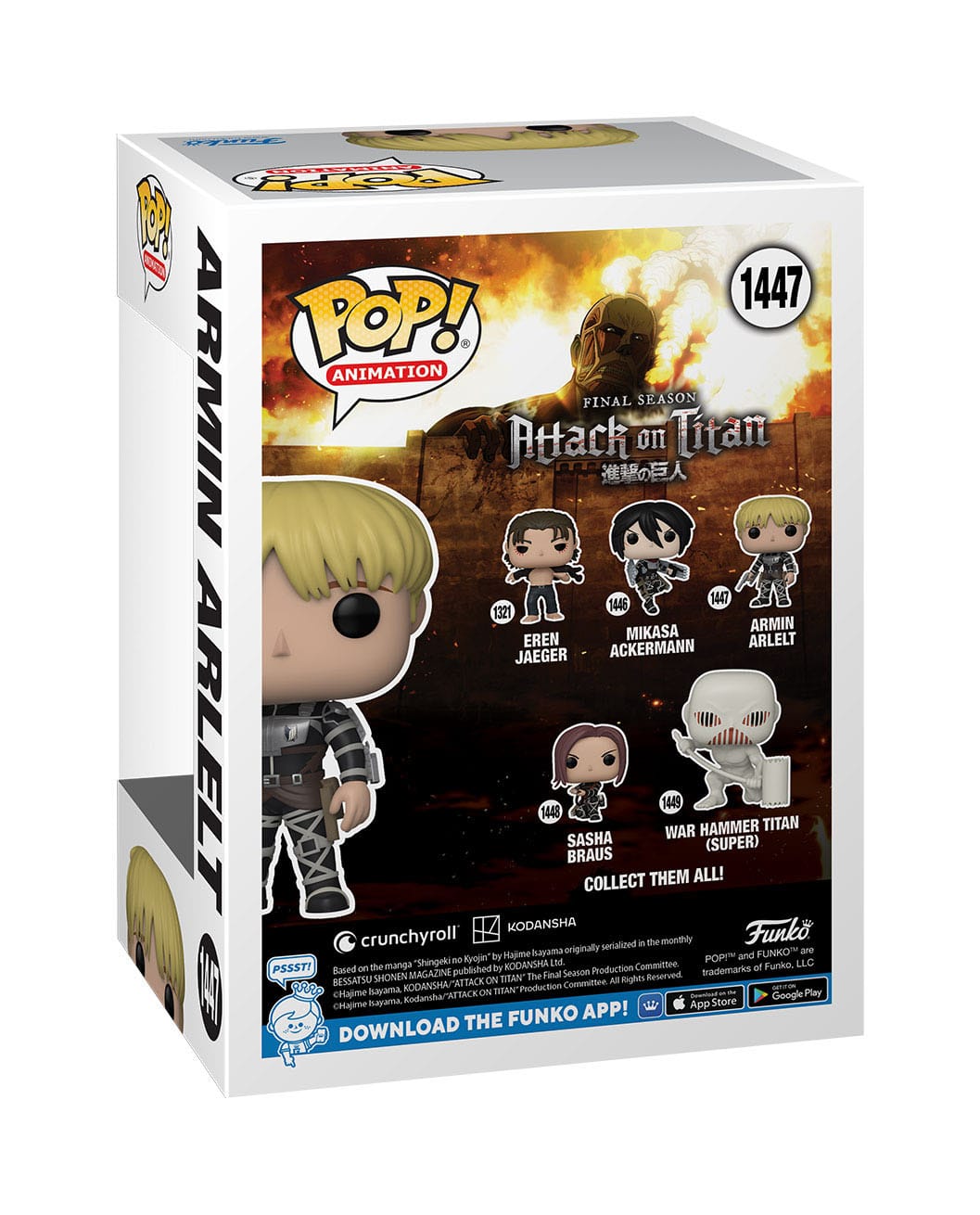 Attack on Titan - Armin Arlelt (1447) Funko Pop! Animation Anime Vinyl Figure 9 cm