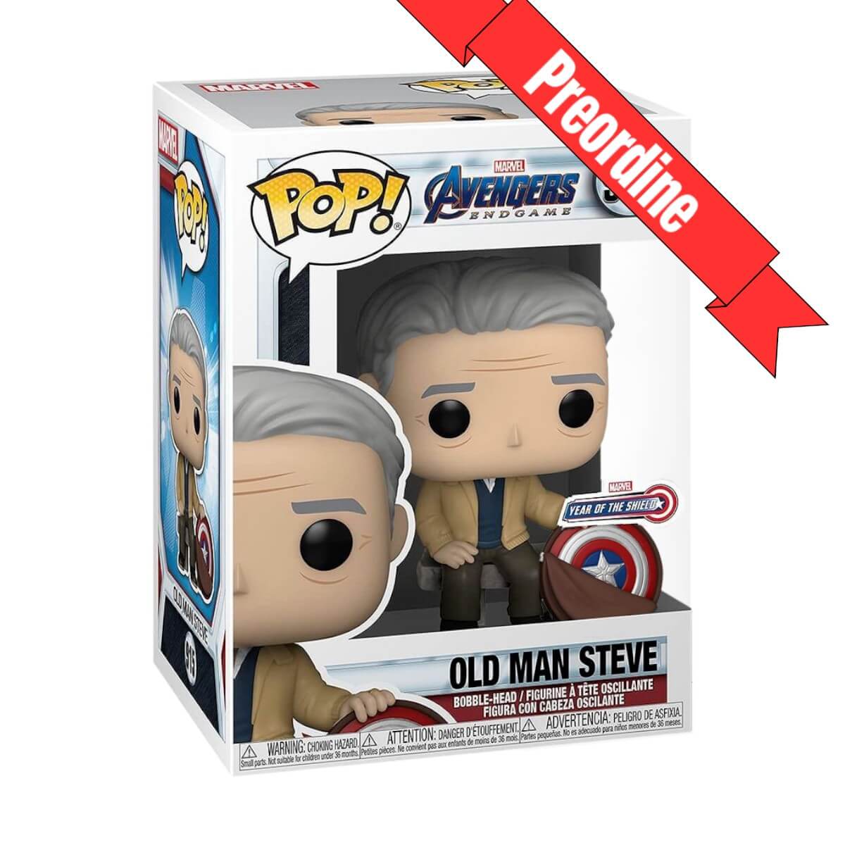Avengers: Endgame - Old Man Steve (Year of the Shield) (915) Funko Pop! Marvel 80th Anniversary Vinyl Figure 9 cm