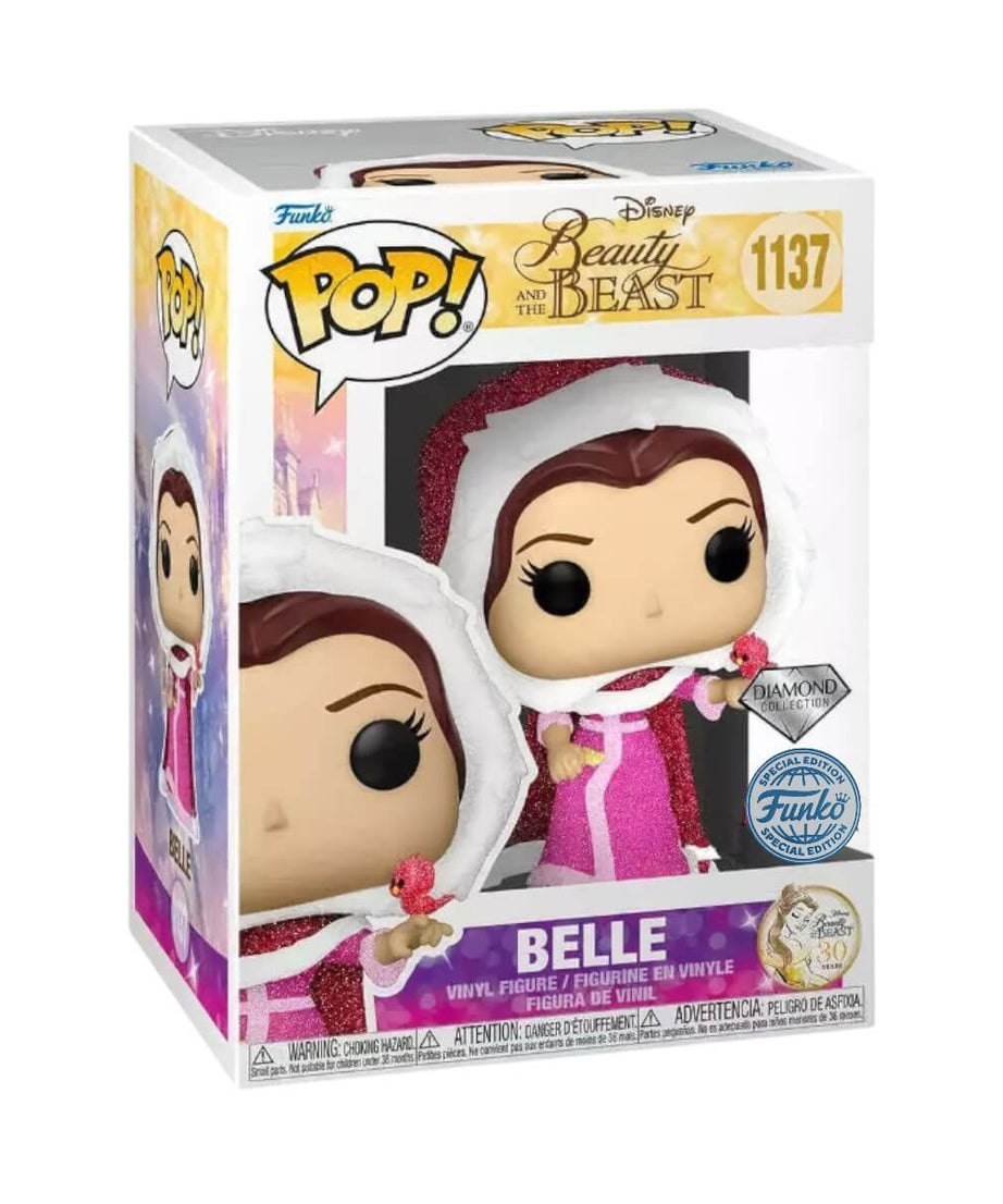 Beauty and the Beast - Winter Belle with Bird (DIAMOND GLITTER) (1137) Funko Pop! Disney La Bella e La Bestia Vinyl Figure 9 cm