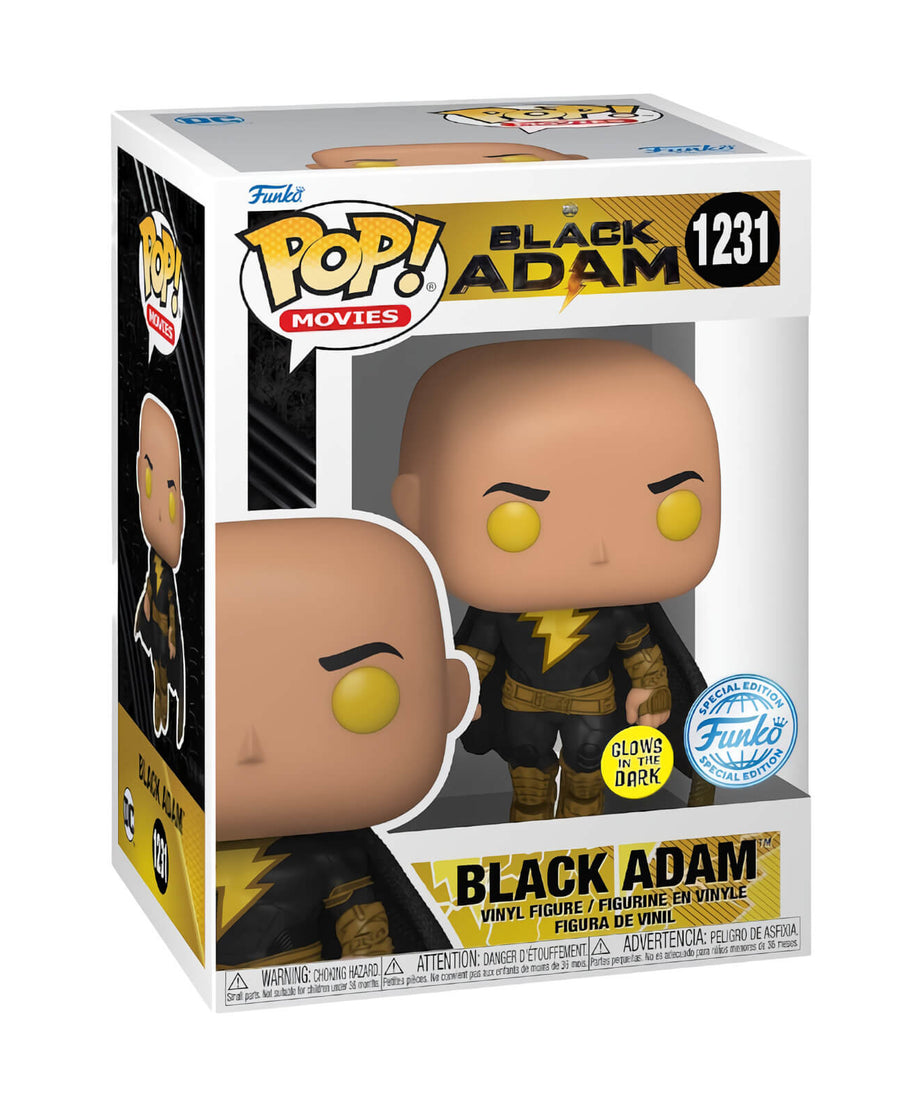 Black Adam - Black Adam (Flying) GLOW IN THE DARK (1231) Funko Pop! Movies DC Vinyl Figure 9 cm