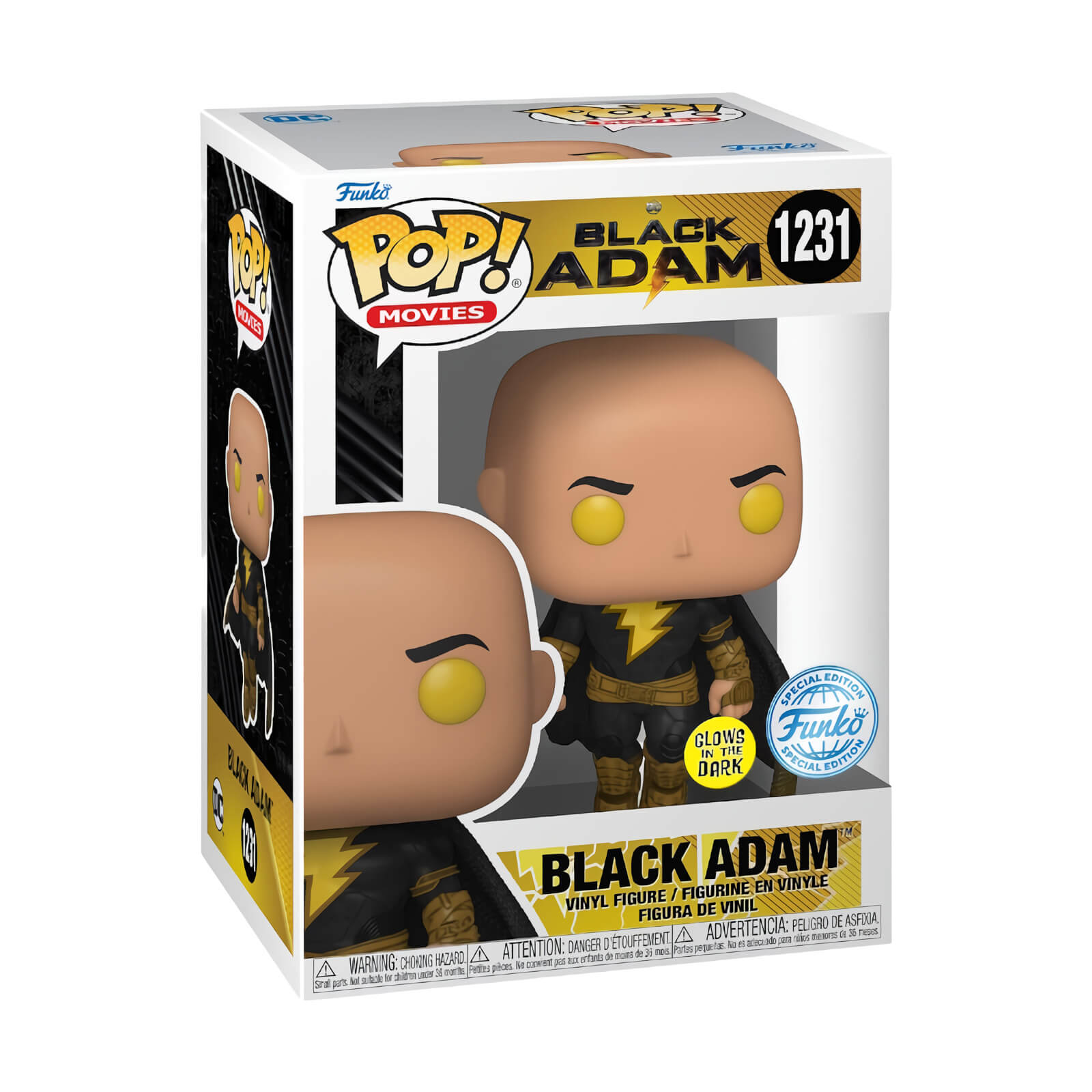 Black Adam - Black Adam (Flying) GLOW IN THE DARK (1231) Funko Pop! Movies DC Vinyl Figure 9 cm