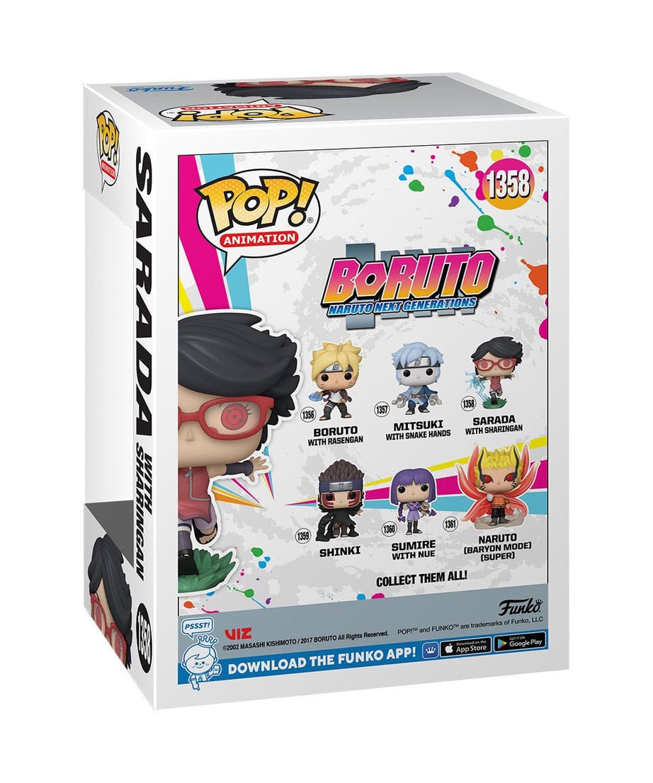 Boruto: Naruto Next Generations - Sarada with Sharingan (1358) Funko Pop! Animation Vinyl Figure 9 cm