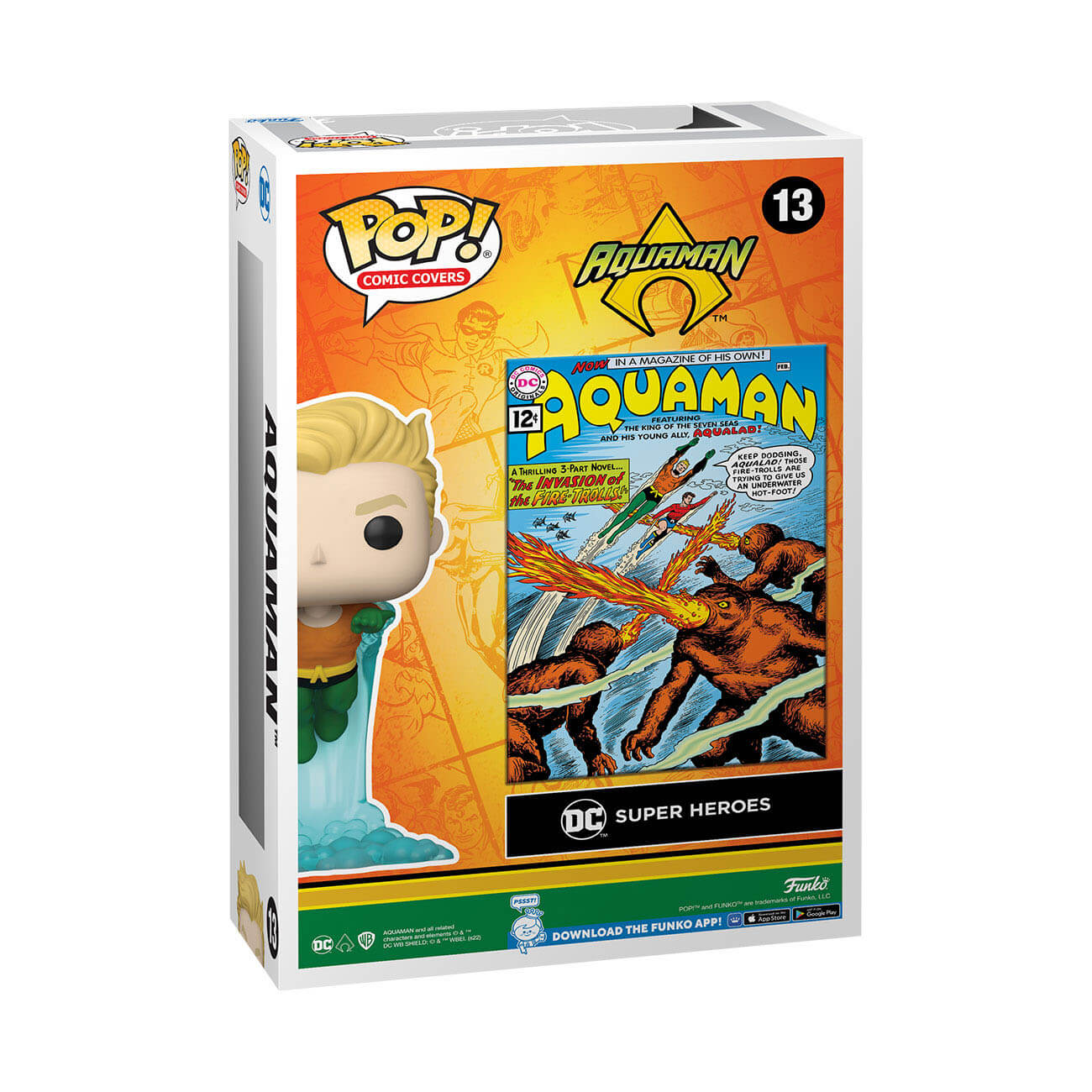 DC Comics - Aquaman (13) Funko Pop! Comic Covers Vinyl Figure 9 cm