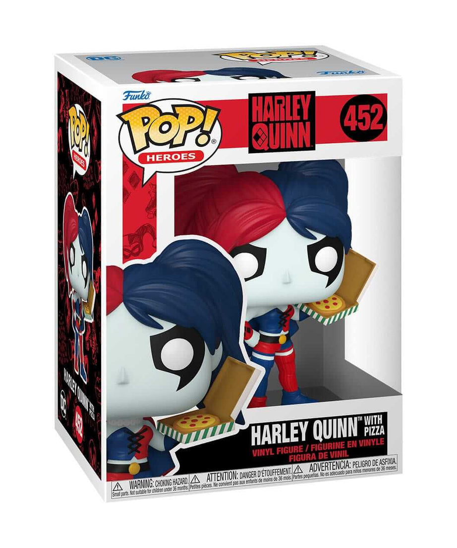 Harley Quinn - Harley Quinn with Pizza (452) Funko Pop! Heroes Vinyl Figure 9 cm