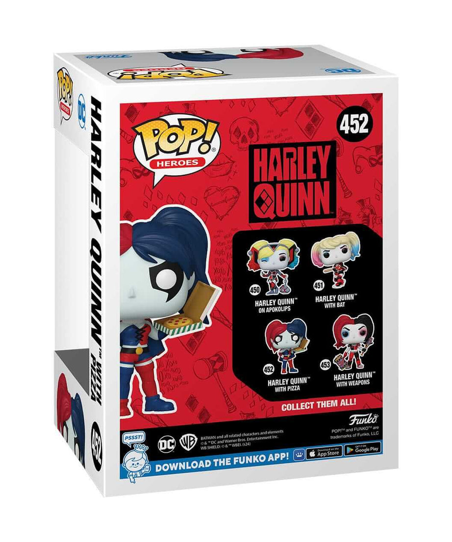 Harley Quinn - Harley Quinn with Pizza (452) Funko Pop! Heroes Vinyl Figure 9 cm