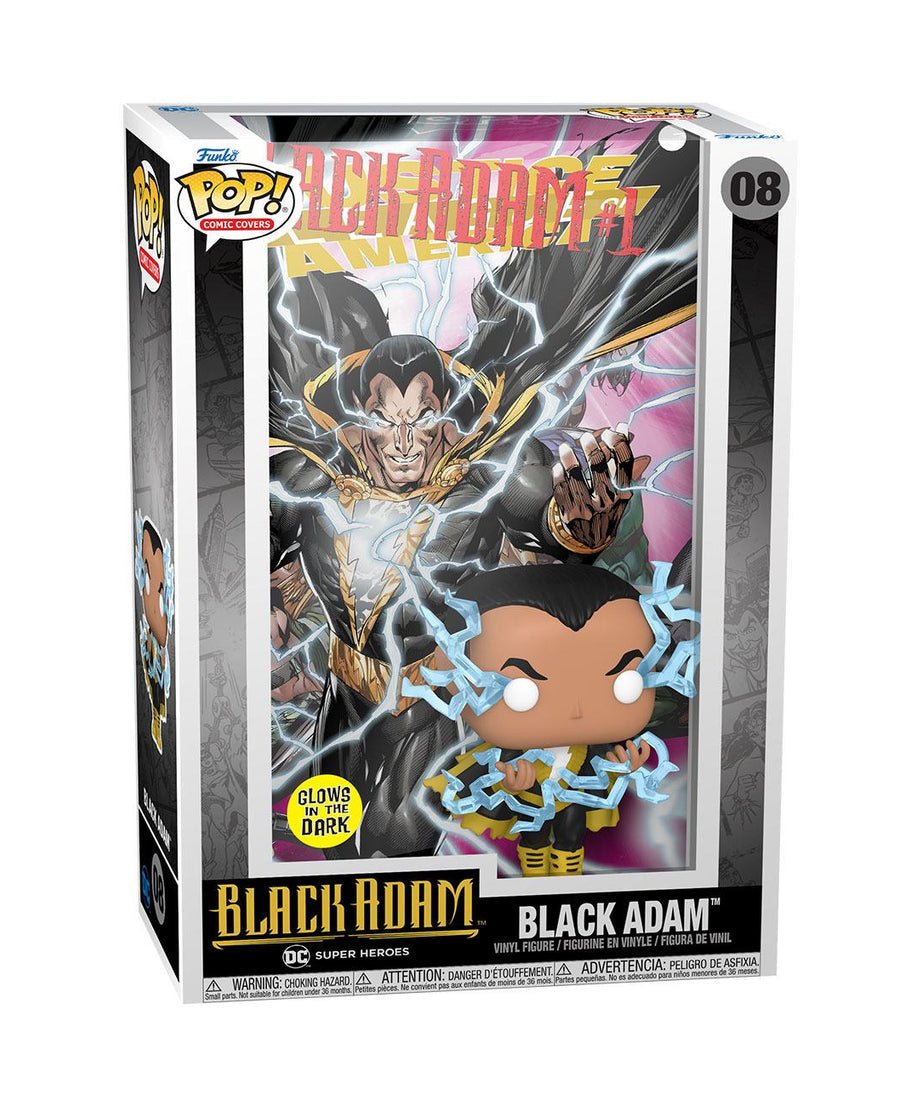 DC Superheroes - Black Adam (GLOW IN THE DARK) (08) Funko Pop! Comic Covers Vinyl Figure 9 cm