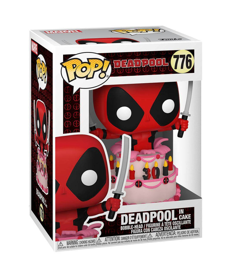 Deadpool 30th Anniversary - Deadpool in Cake (776) Funko Pop! Marvel Birthday Vinyl Figure 9 cm