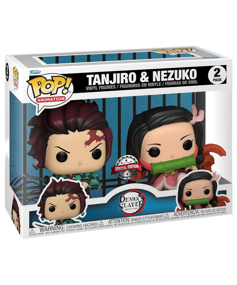 Demon Slayer - 2-Pack Tanjiro & Nezuko Funko Pop! Animation Anime Special Edition Vinyl Figures 9 cm
