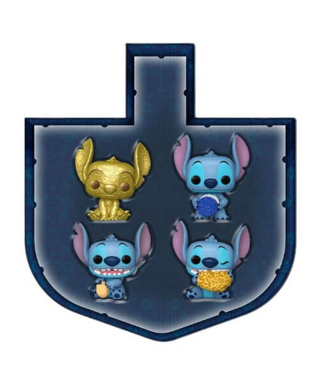 Stitch Holiday 2024 - Hanukkah Box Pocket Pop! 4-Pack Funko Disney Dreidel Vinyl Figure 4 cm