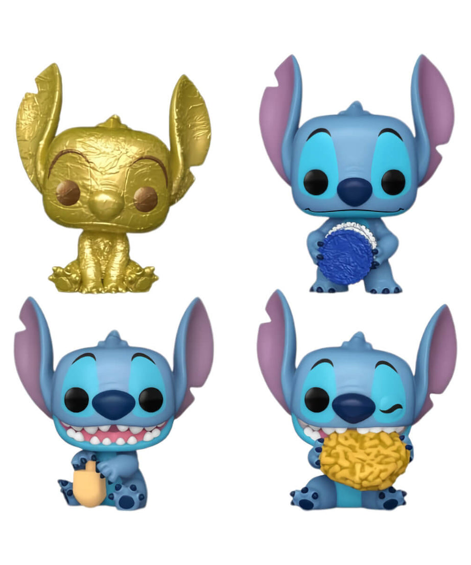 Stitch Holiday 2024 - Hanukkah Box Pocket Pop! 4-Pack Funko Disney Dreidel Vinyl Figure 4 cm