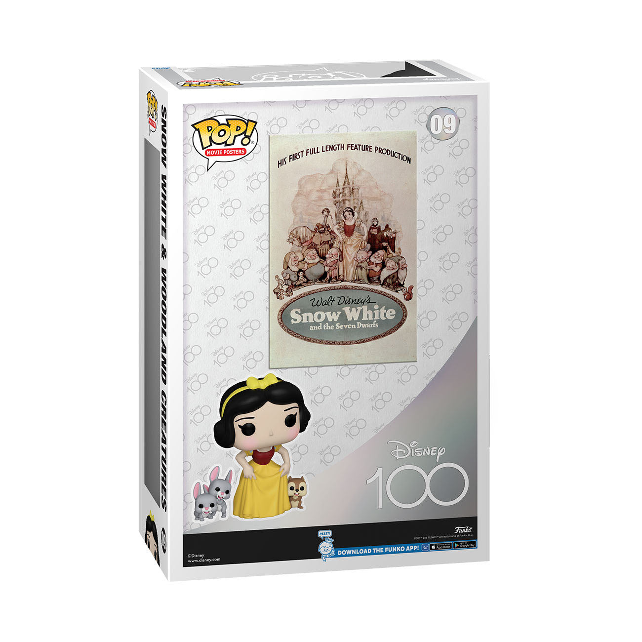 Disney Movie Posters - Snow White & Woodland Creatures (09) Funko Pop! Disney 100th Anniversary Biancaneve Figure 9 cm