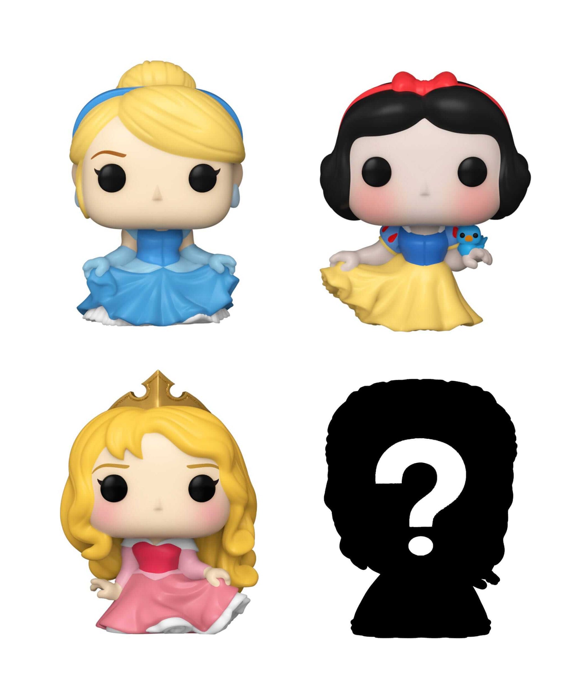 Disney Princesses - 4-Pack (Cinderella - Aurora - Snow White) Bitty POP! Mistery Funko Vinyl Figure 2,5 cm
